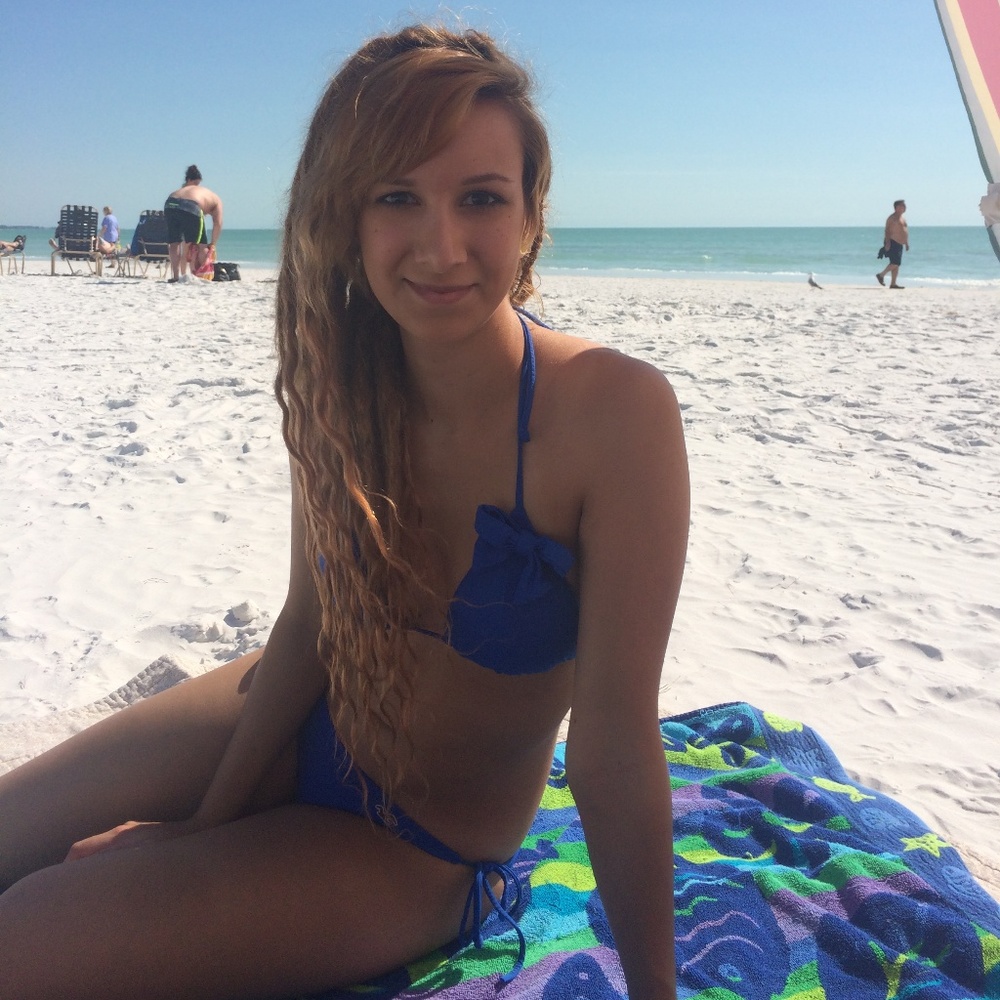 SOLDBlue Bow Hollister Bikini Set